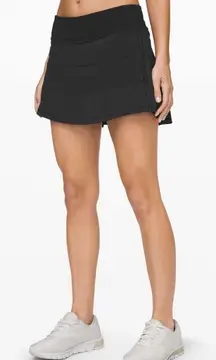 Lululemon‎ 6 Pace Rival Mid-Rise Tennis Skirt Black Luxtreme Swift Run Running