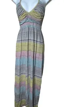 O’Neill‎ Multicolor Striped Halter Top Maxi Dress Size Small