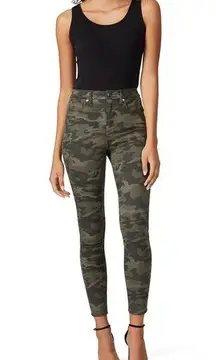 Good American  Camouflage Camo Good Waist Skinny Jeans Printed Green 6 28