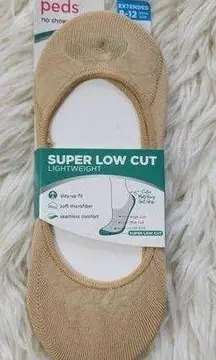 Peds Low-cut Lightweight Microfiber No Show Footie Socks 3 Pairs Nude Women's Sh