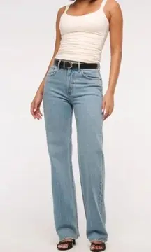 Abercrombie The 90's Relaxed Straight Leg Jeans High Rise Blue 6 / 28