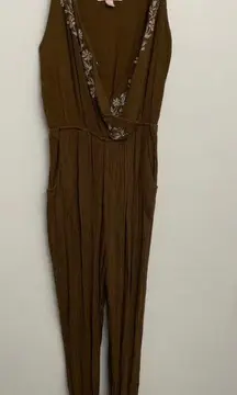 Olive boho jumpsuit