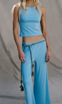 Free People Free-Est Good Feels Pant Set- Blue Bell NWT