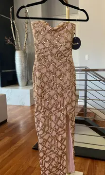 Eclipse Midi Dress In Gold