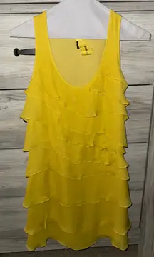 INC Yellow Ruffle Dress