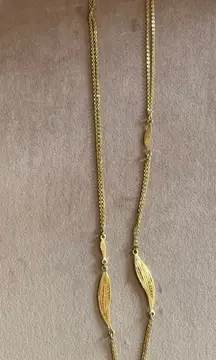 Chloe + Isabel Gilded Reed Aventurine Long Pendant