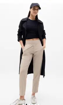 Athleta Brooklyn Mid Rise Ankle Pant Size 0 Abalone Tan Grey