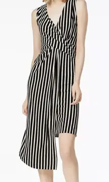 Bar III striped asymmetrical dress 