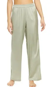 Skims Stretch Silk Pajama Pants In Talc