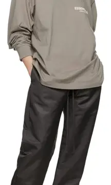 Essentials Black Nylon Track Pants