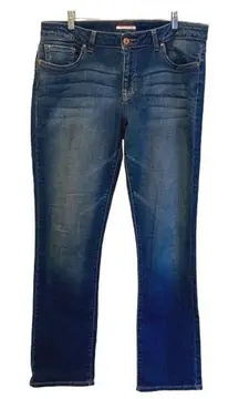 Tommy‎ Hilfilger Women's Stretch Whisker Denim Straight Jeans Dark Blue Size 12R