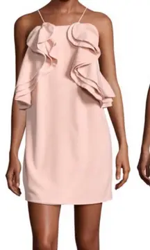 C/Meo Midnight Sky Ruffle Pink Dress Girly XS REVOLVE