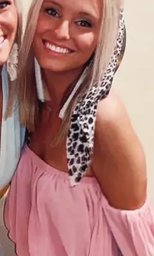 Black And White Leopard Hair Tie