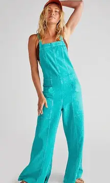 Free People Savannah Overalls Jumpsuit Onesie Wide Leg Flare