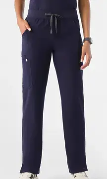 Figs Kade Cargo Scrub Pants Womens Large Tall Blue Technical Collection T21004