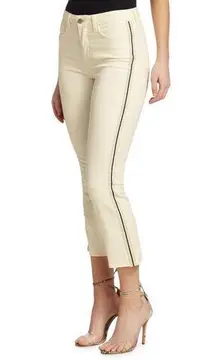 L'AGENCE Nadia Side-Tape Jeans Cream Women's Sz 25 NWT