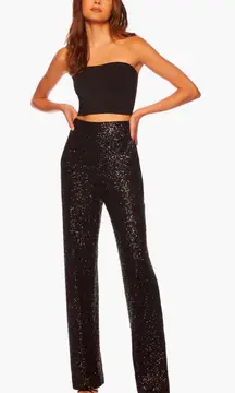 NWT Susana Monaco Sequin Pants in
Black Sz XL $188