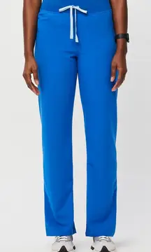 Figs High Waisted Livingston Basic Scrub Pants in Royal Blue, Size Medium