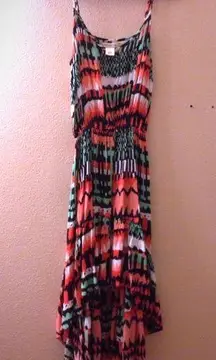 Aztec high low dress