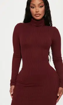New True Religion Rich Burgundy Long Sleeve Dress