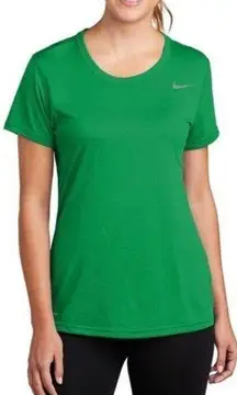 Nike  Pro Women Size Large Green DriFit Short Sleeve Activewear Tee Shirt Soft