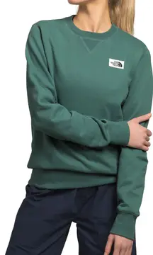 The North Face Women’s Dark Green Crewneck Sweatshirt Heritage Patch Medium