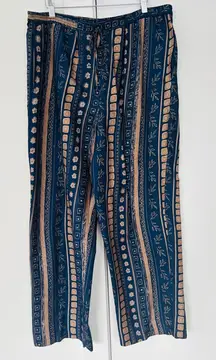 Vintage stunt silk drawstring wide leg pant size M