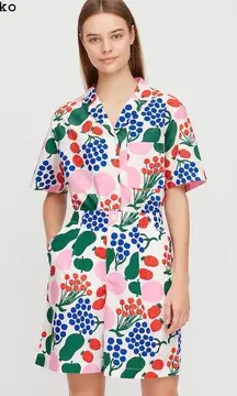 Marimekko x Uniqlo LARGE Cotton Pleated AOP Poplin Fruit Pattern Shorts Size L