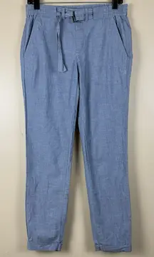 Vince Chambray Jogger Pants Women XS – Lightweight Relaxed Fit, Adjustable Waist
