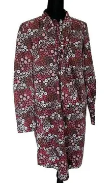 1901  Dress Midi Size Small‎ Vintage Floral Print. Collar tie. Never worm