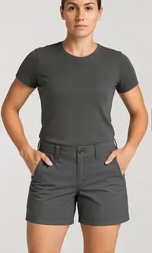 5.11 Tactical Gray Utility Shorts Women's 12 Stretch Mid Rise Casual Outdoor‎