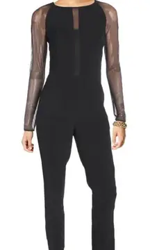 Lauren Ralph Lauren NWT Black Jumpsuit Women’s Size‎ 12 Mesh Sleeve Formal