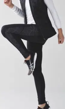 Lululemon Special Edition Speed Tight Reflective‎ Ravish Reptile Size 6 Black