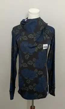 Eivy Hoodie Floral Thumbholes Fleece Thermal Base Layer Icecold Black Blue Green