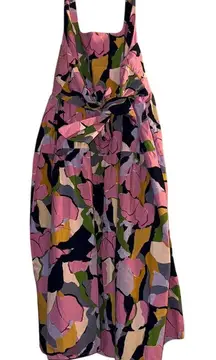 Ava &‎ Viv Women's XL Multicolor Square Neck Sleeveless Midi Sundress