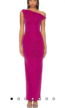 RUNAWAY THE LABEL Chyna Midi Dress In Plum