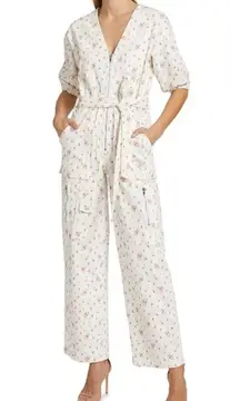 Love Shack Fancy Jeni Jumpsuit Carmine Floral
