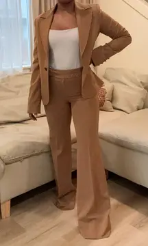 Camel Tan Women’s Pantsuit (Blazer + Trousers Set)