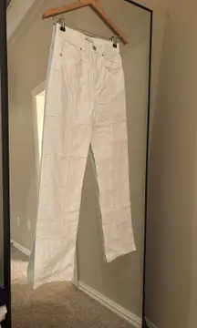 White Straight Leg Jeans