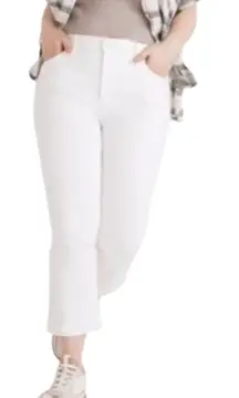 Madewell Women's Cali Demi-Boot Jeans in Pure White Jeans Size 30 #AJ195