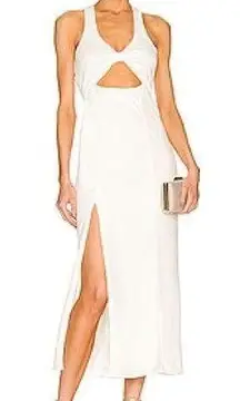 Show me your MuMu Luca Midi Dress in White Stretch sz S