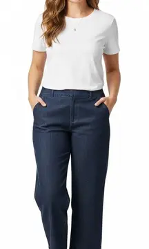 Liz Claiborne Emma Cropped Pants Womens 20W Plus Size Black Casual Comfy Work