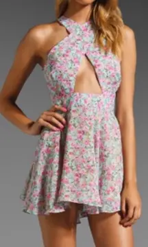 Revolve  Floral Criss Cross Mini Dress