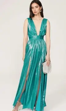 Bronx and Banco Blue Romi Metallic Gown Size XS $510