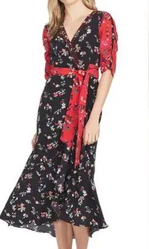 Tanya Taylor size 10 NWOT Floral Clusters Blaire Dress wrap style lined