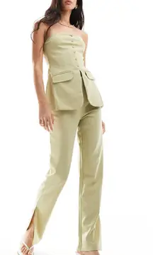 Flare Pants & Tailored Bandeau Top