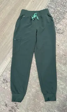 Figs Women’s Dark Green Zamora Jogger Scrub Pants Sz XS