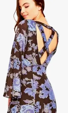 Free People Melrose Bell Sleeve Floral Maxi Dress Night Combo 2