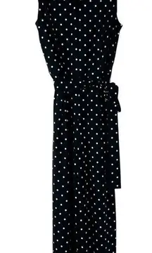 Tommy Hilfiger Polka Dot Sleeveless Knot Cutout One Piece Jumpsuit 6