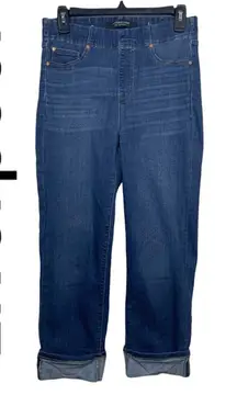 Liverpool the crop womens size 8 29 medium jeans denim cuffed blue casual